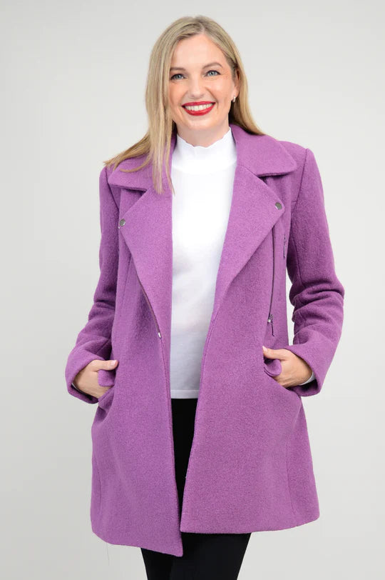 Lyon Lavender Wool Coat - Size 2 X