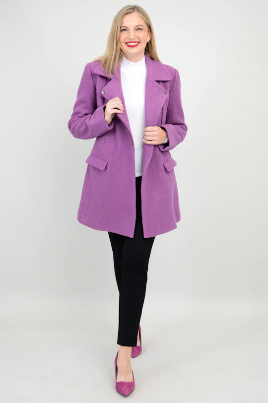 Lyon Lavender Wool Coat - Size 2 X