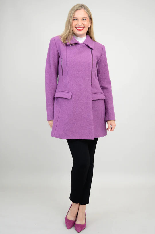 Lyon Lavender Wool Coat - Size 2 X