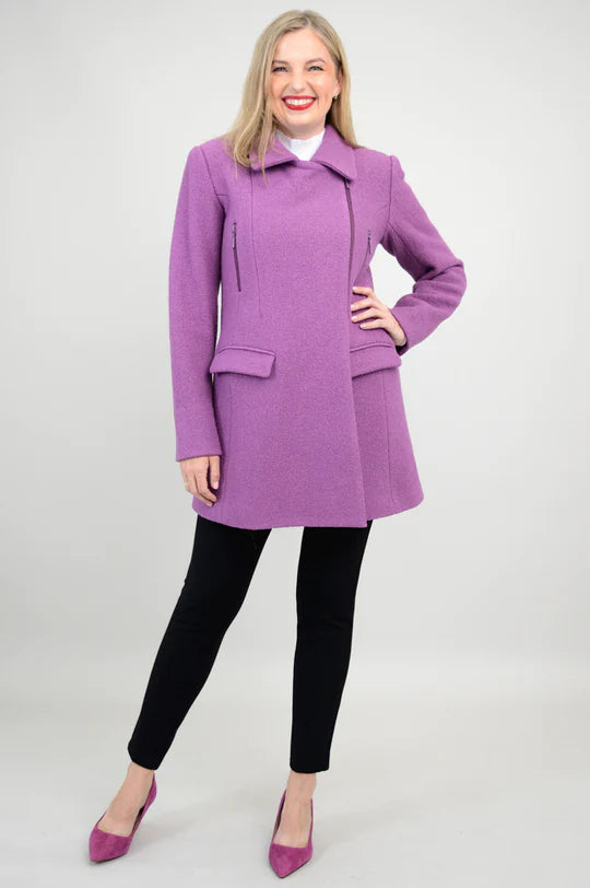 Lyon Lavender Wool Coat - Size 2 X