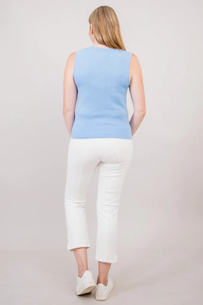 Melanie Cotton Tank Top - Blue