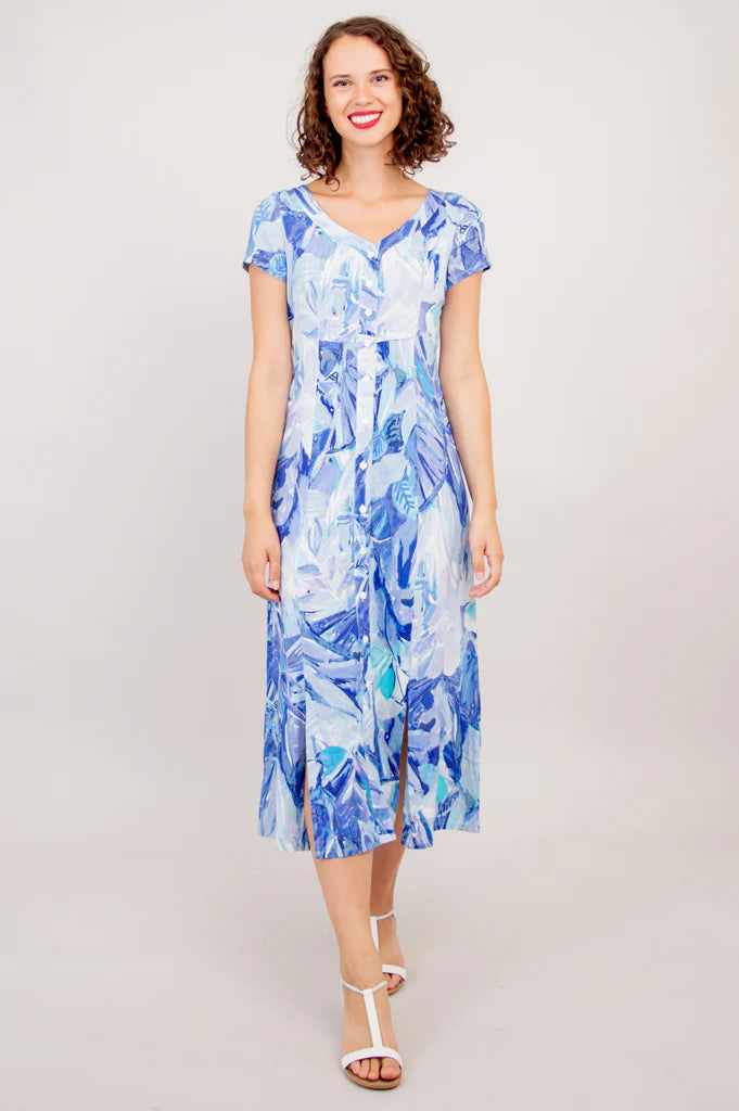 Morgan Linen & Bamboo Blue Room Dress
