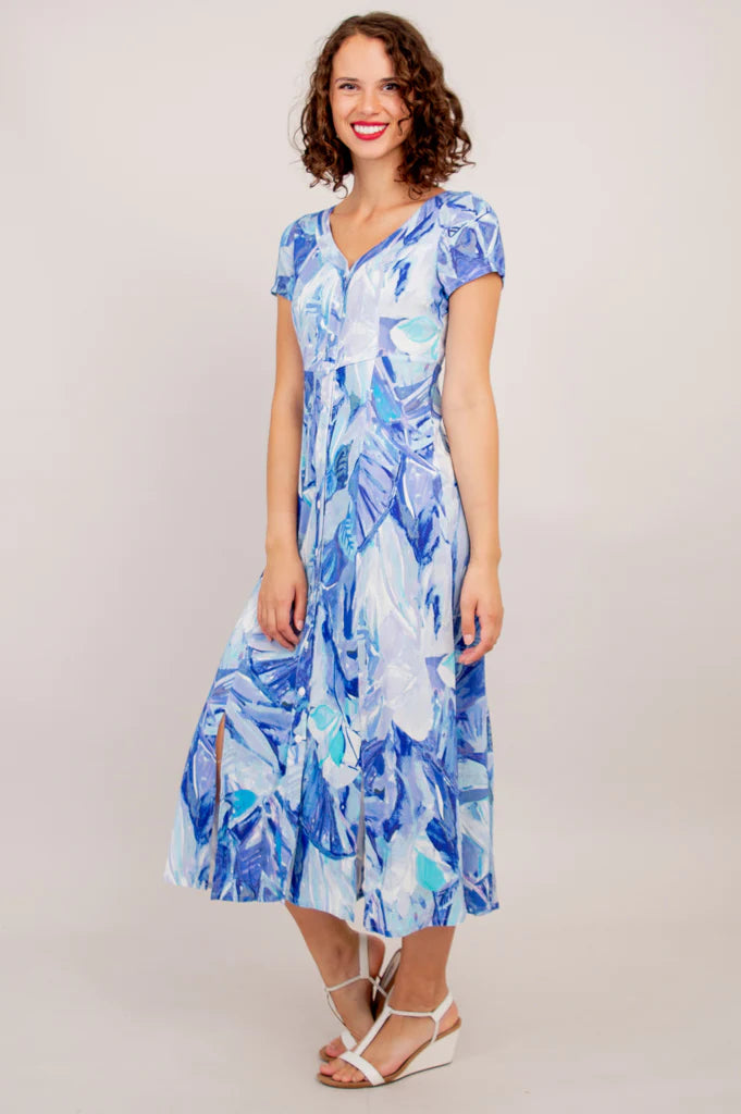 Morgan Linen & Bamboo Blue Room Dress