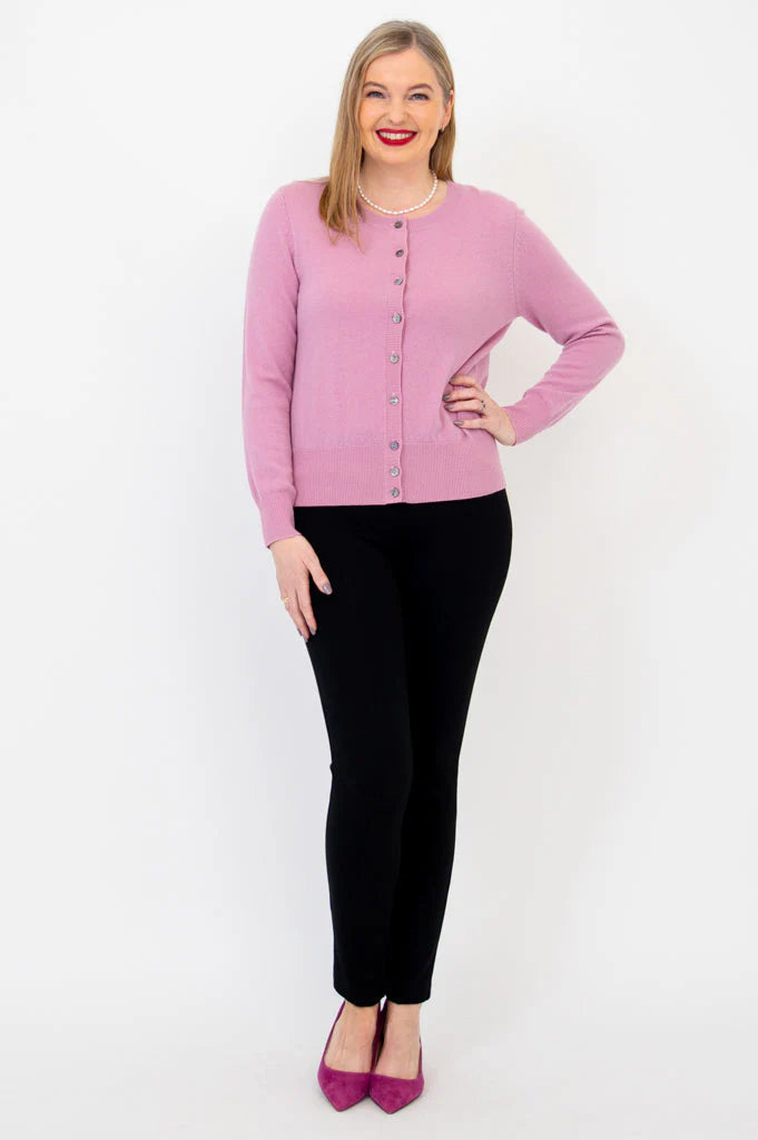 Oakly Cashmere Cardigan - Quartz