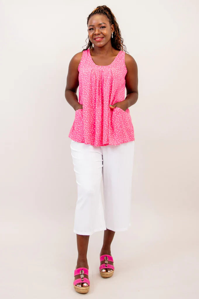 Peachy Pilk Polka Tank