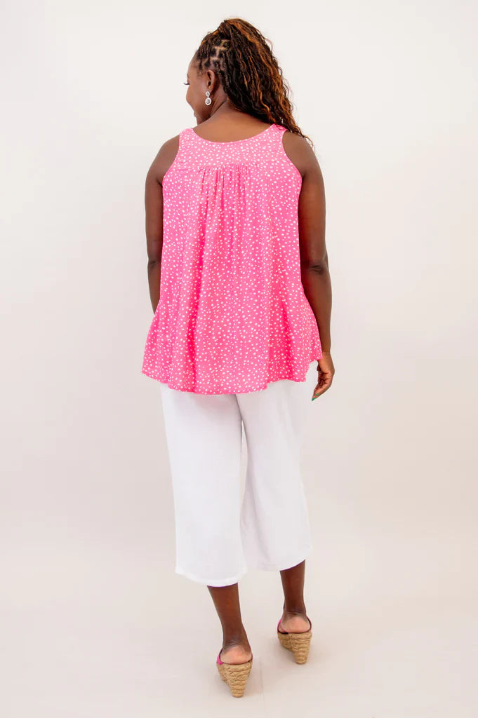 Peachy Pilk Polka Tank