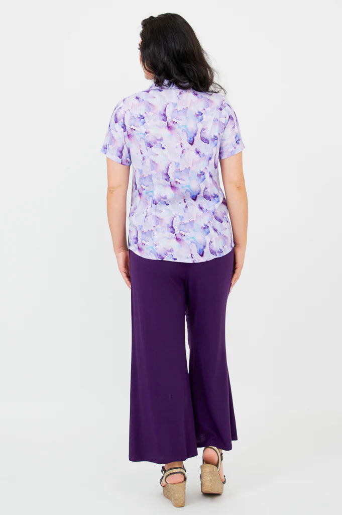 Samantha Short Sleeve Linen / Bamboo Blouse