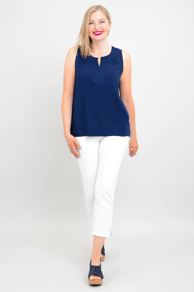 Scarlette Bamboo / Linen Tank Top - Indigo