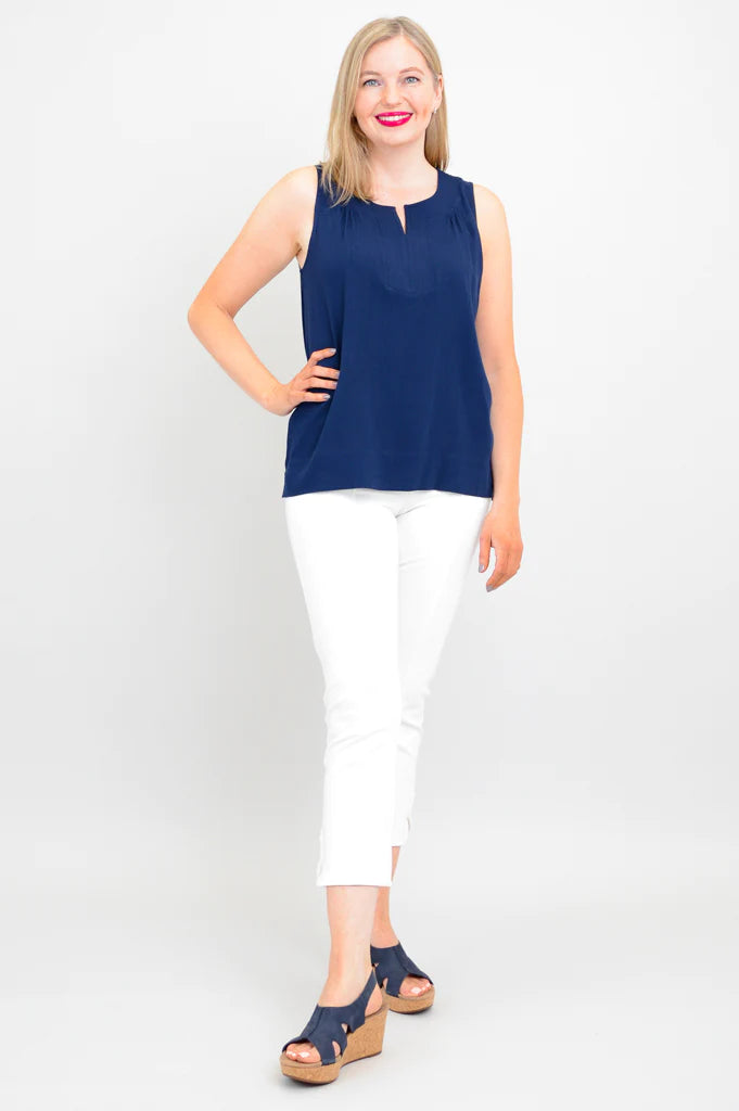 Scarlette Bamboo / Linen Tank Top - Indigo