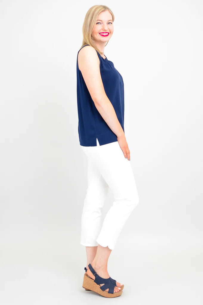 Scarlette Bamboo / Linen Tank Top - Indigo