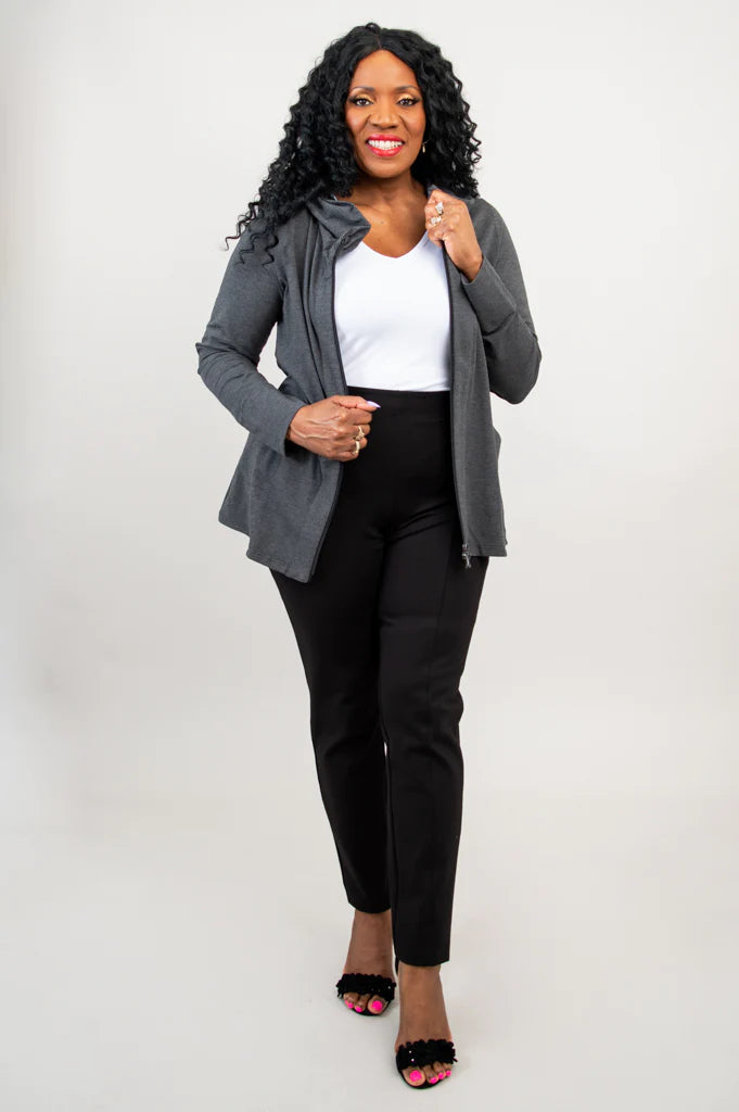 Black sheer jacket plus size sale