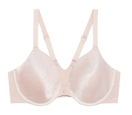 Pink bra on a white background