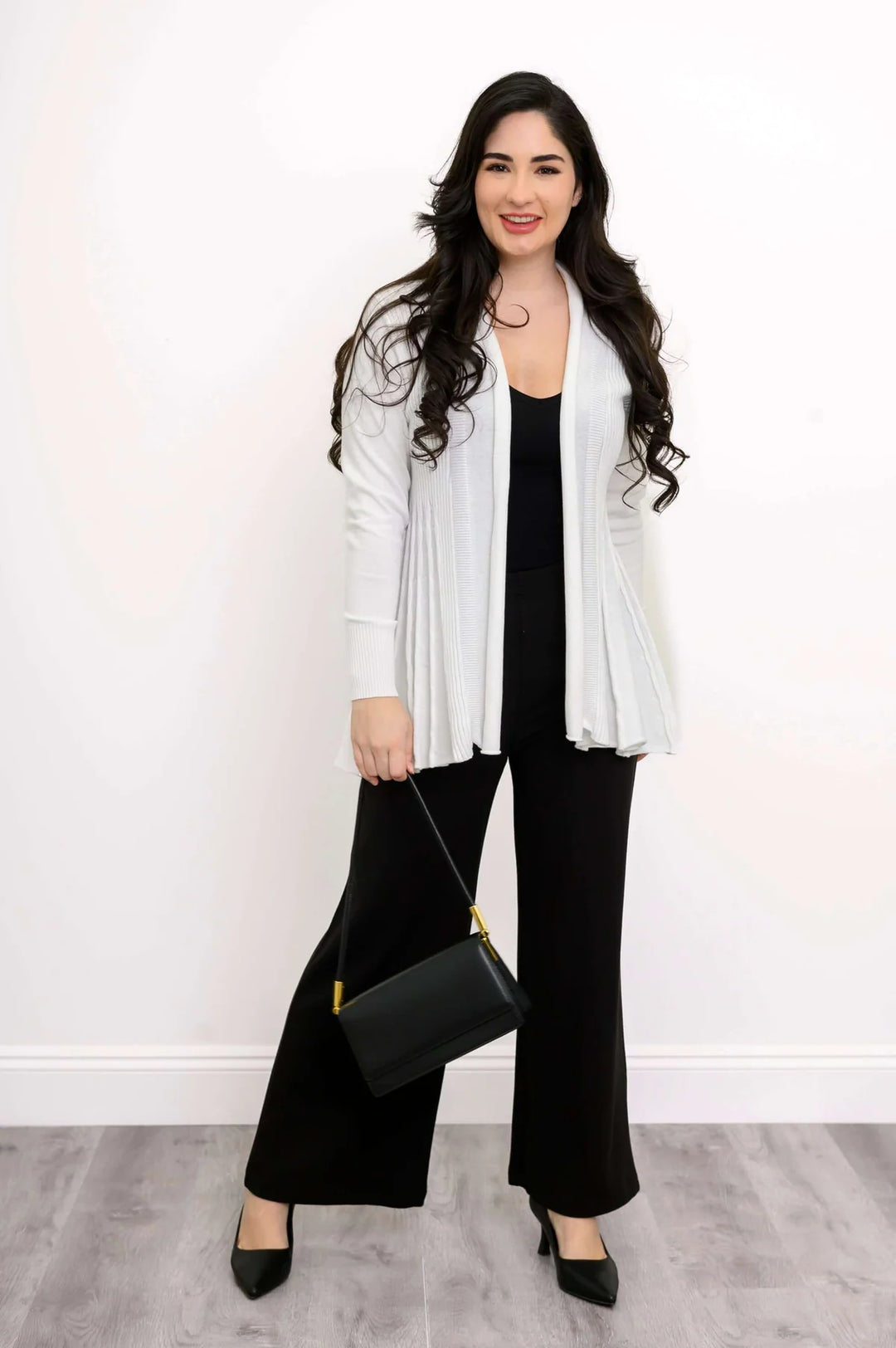 Karen White Cotton Cardigan