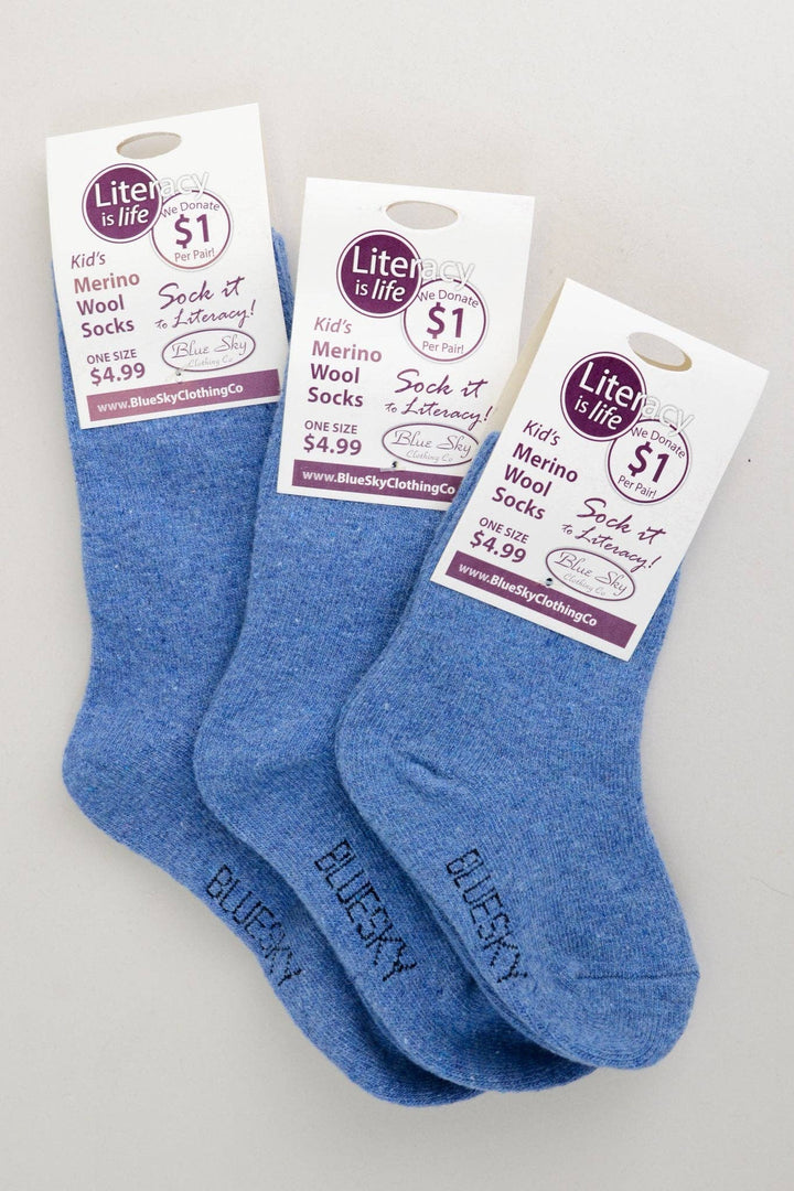 Blue Sky Clothing Co LLC - Little Ones' Merino Wool Socks for Literacy