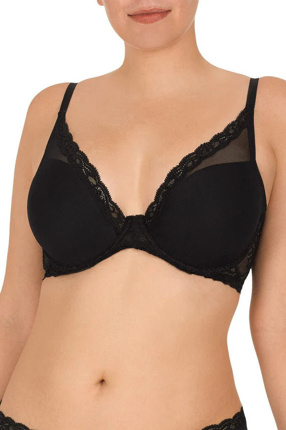 Natori Feathers Plunge T-Shirt Bra  - Black