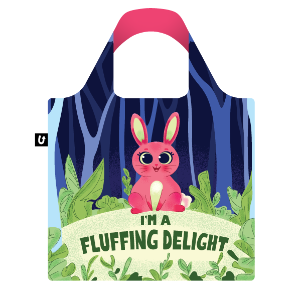 Uptown Sox Foldable Tote Bag - Funny Bunny