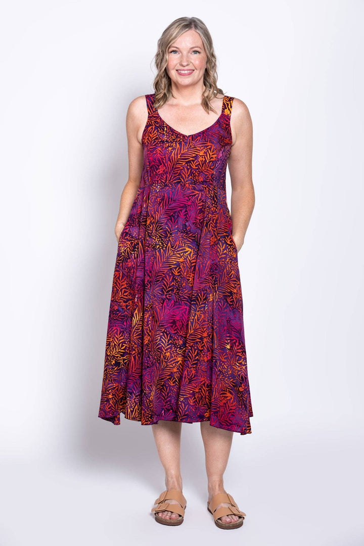 Shauna Pink Tropics Bamboo & Linen Dress - Sheer Essentials Lingerie & Swimwear