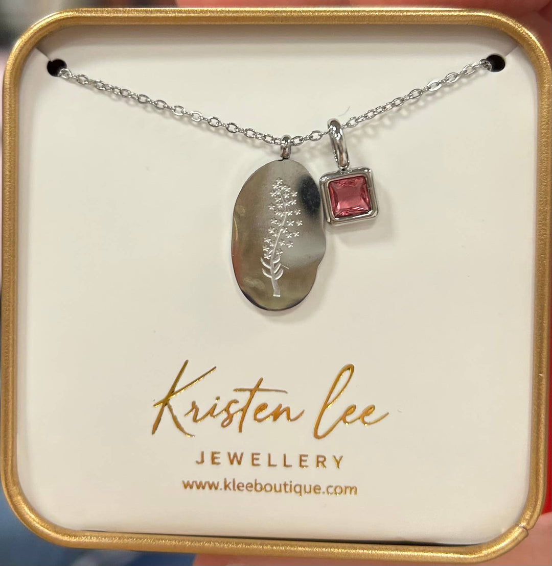 Silver Birth Month Necklaces