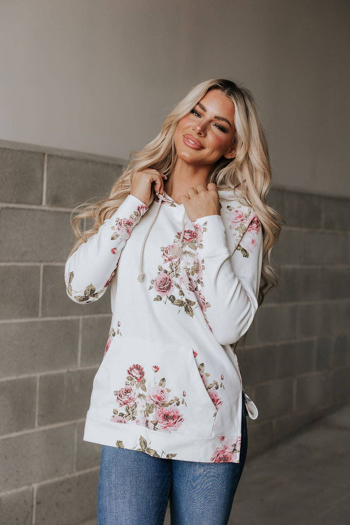 Side Slit Hoodie- Beautifully You - Size Medium