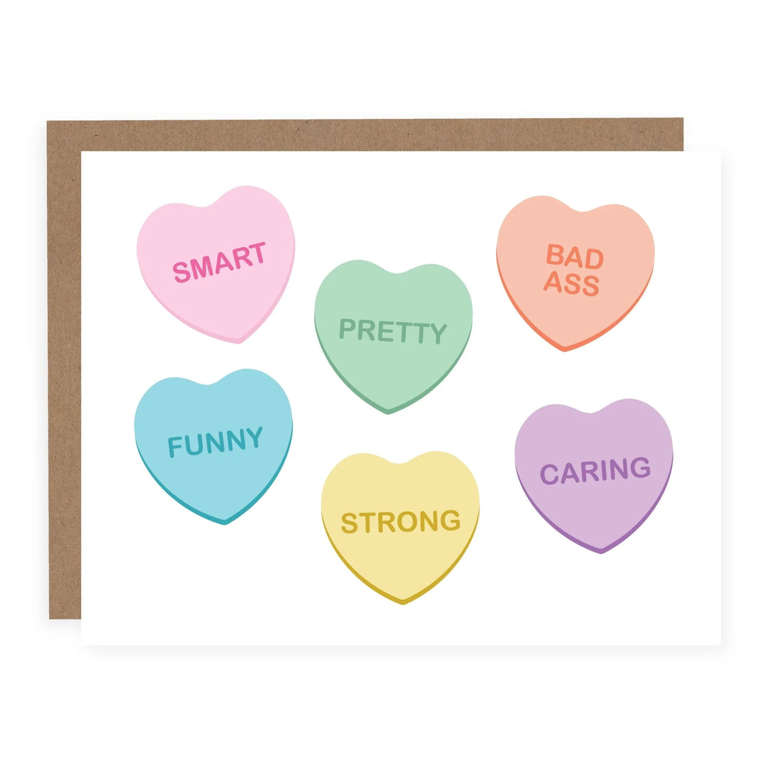 CANDY HEART COMPLIMENTS CARD