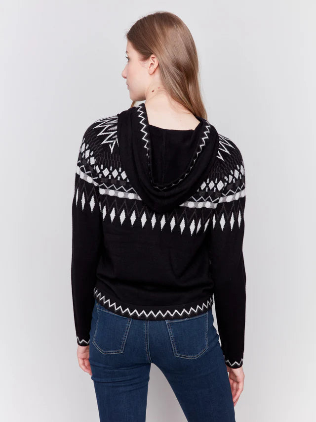 Plush Knit Ski Hoodie Sweater