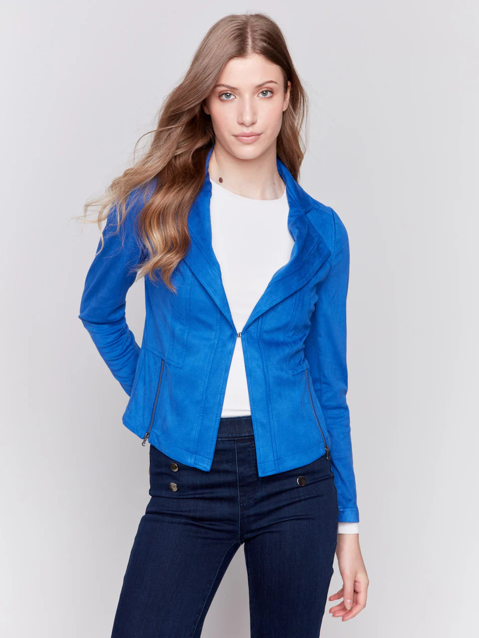 Vintage Faux Suede Motorcycle Jacket