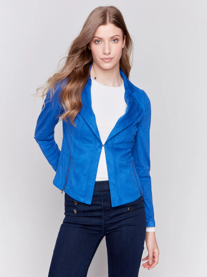 Vintage Faux Suede Motorcycle Jacket