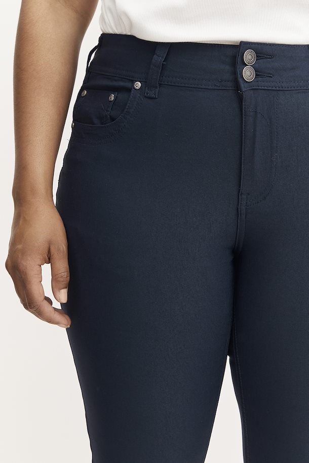 Fransa Casual Trousers Pants - Dark Peacoat
