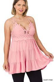 Crochet Lace Ruffle Cami