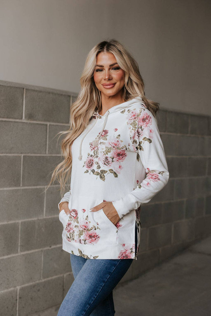 Side Slit Hoodie- Beautifully You - Size Medium