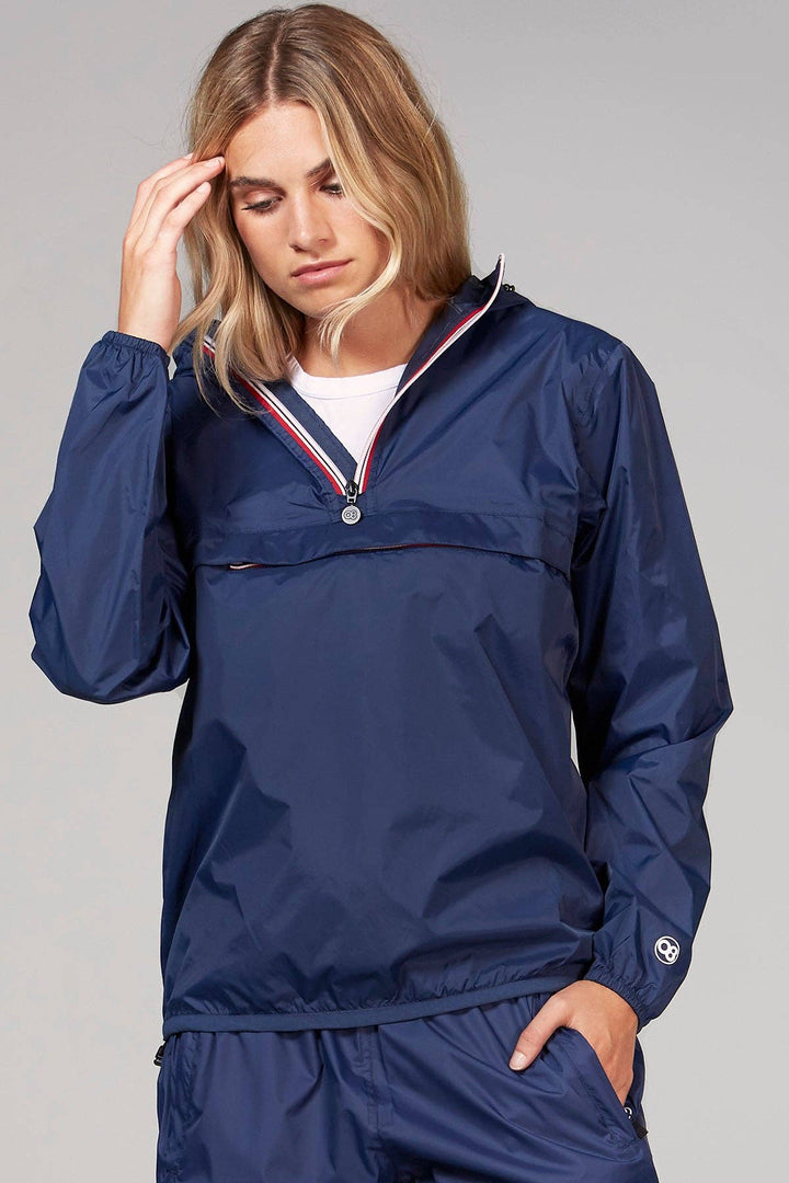 Quarter Zip Packable Rain Jacket