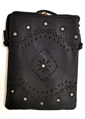 Floral Rhinestone Cellphone Purse