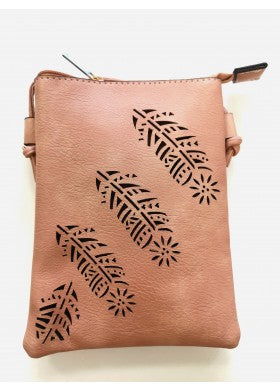 Laser Cut Cross Body Purse w/ Cell Pocket