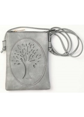 Laser Cut Cross Body Purse w/ Cell Pocket