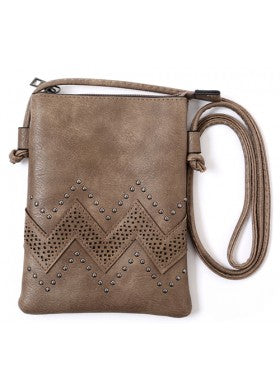 ZigZag Faux Leather Crossbody Bag