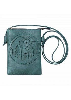 Laser Cut Cross Body Purse w/ Cell Pocket