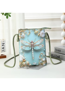 Dragonfly Crossbody Bag With Cellphone Pocket