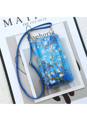 Almond Blossom Art Painting Crossbody Wallet/Purse
