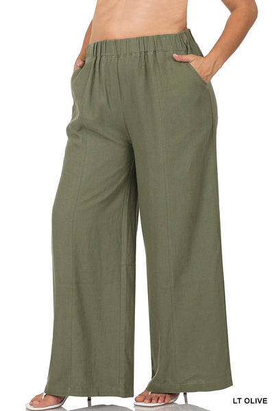 Linen Baggy Pants - 3 X