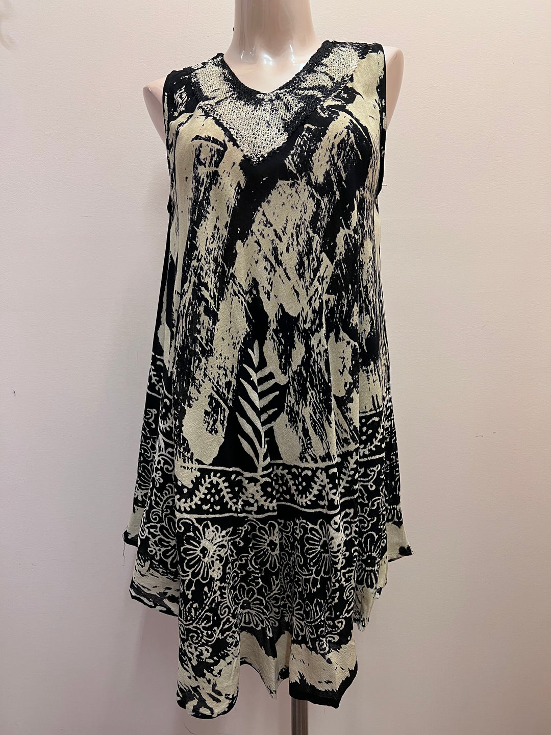 Printed Rayon Umbrella Dress
