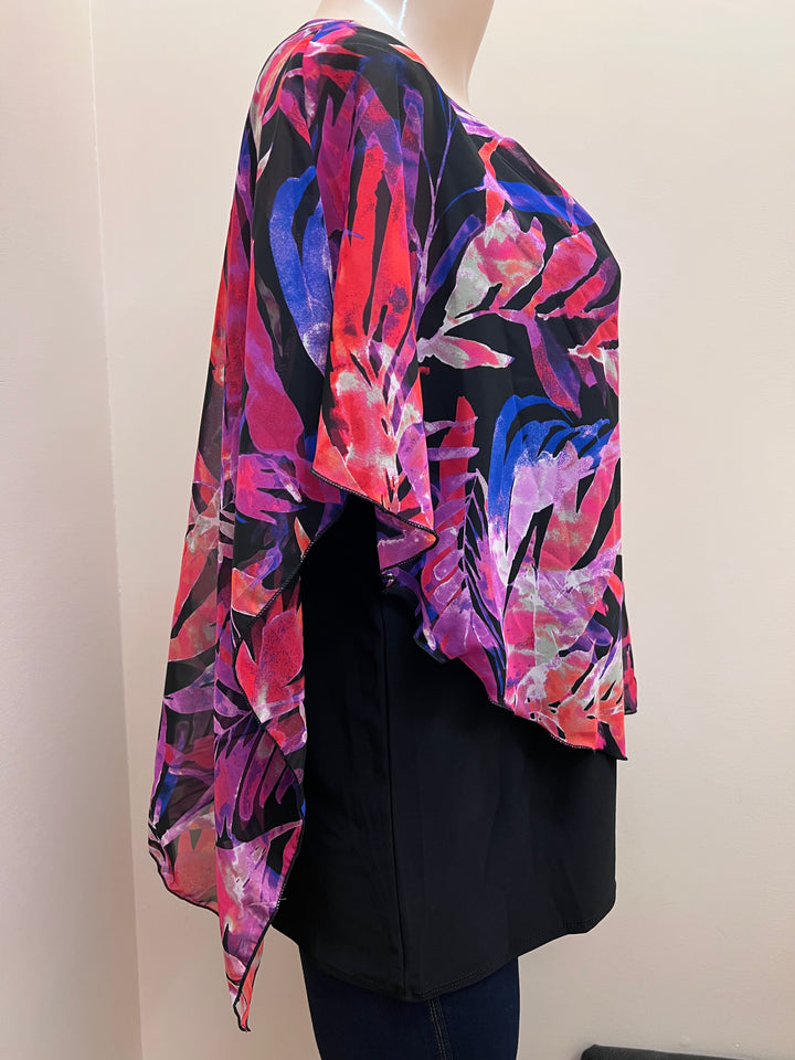 Julia Divina Lolita Scarf Top - Black / Red