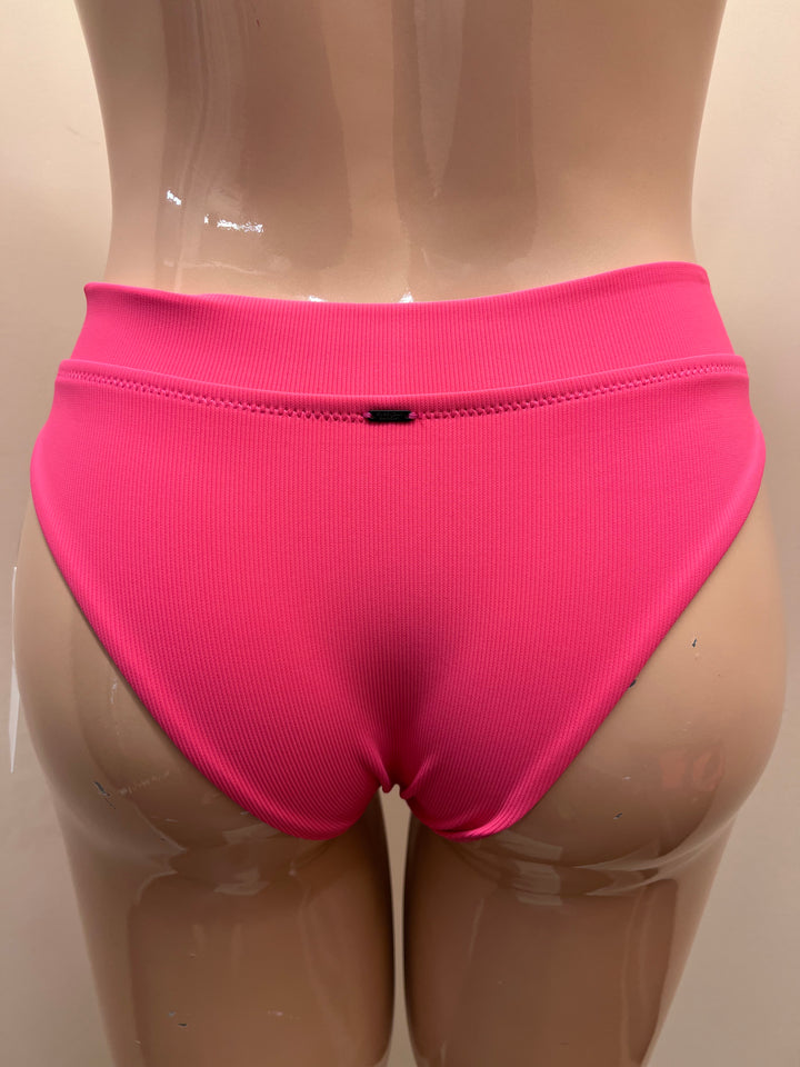 Recycled Rib Brazilian Low Rise Bikini Bottom - Size Medium
