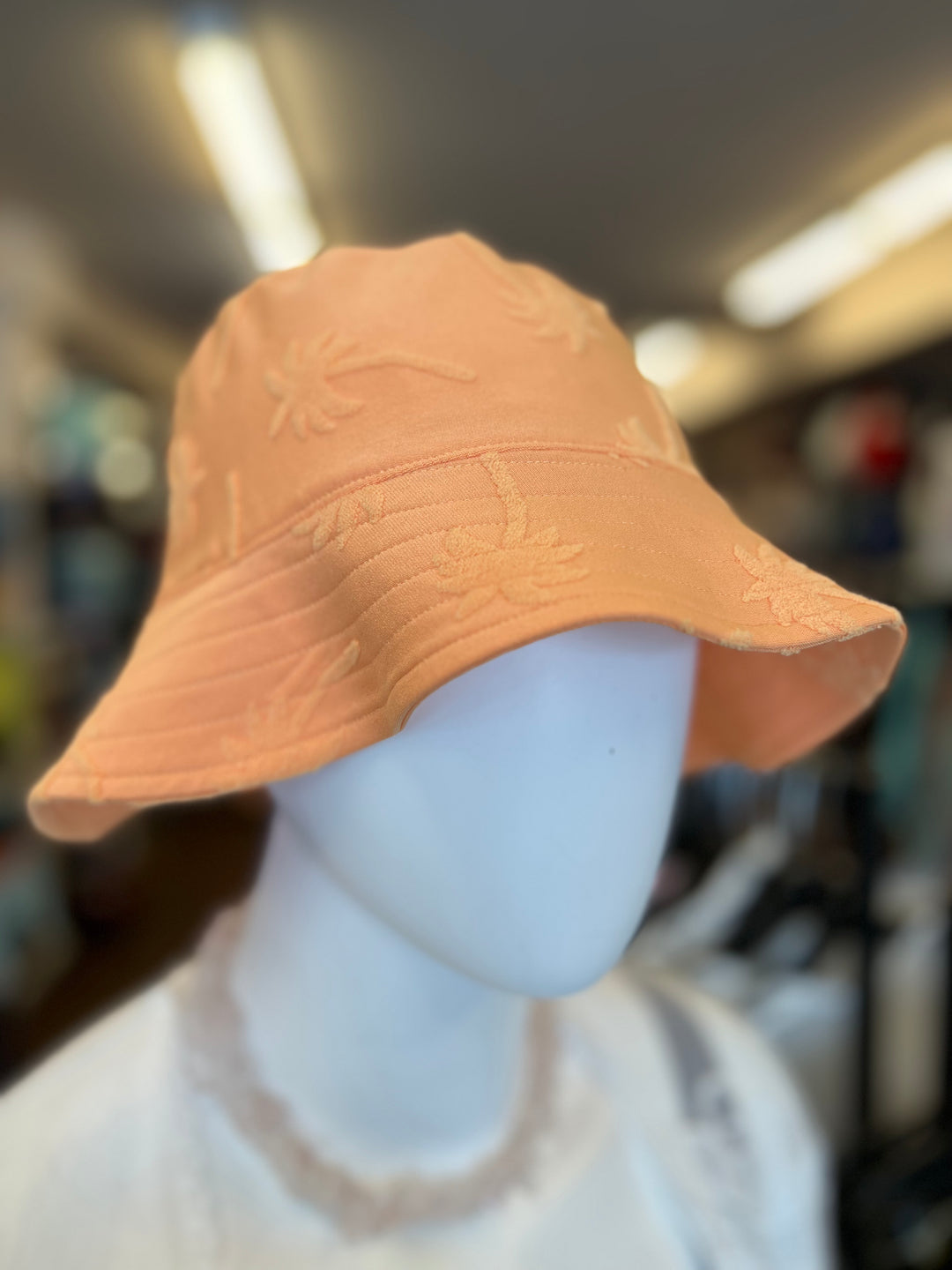 Ratine Knit Bucket Hat - Retro Mandarine