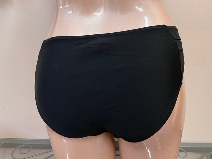 Semi High Waist Bikini Bottom - Black - Size 14