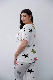 Star Print Short Sleeve Top & Lounge Pant Set