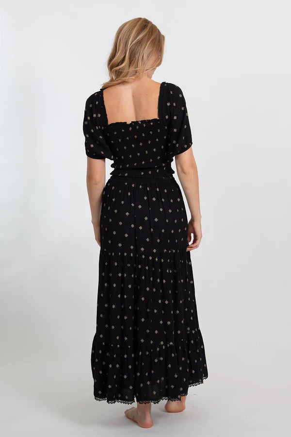 Miami Shine Tiered Long Skirt
