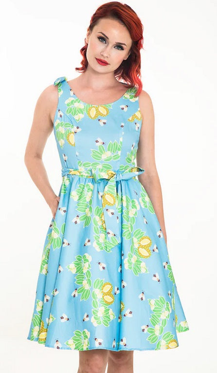 "Bri" Prickly Pear Bee A-Line Dress