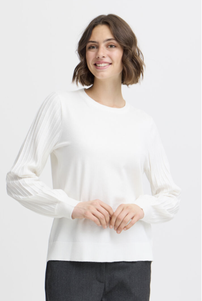 Fransa Frill Pullover Sweater