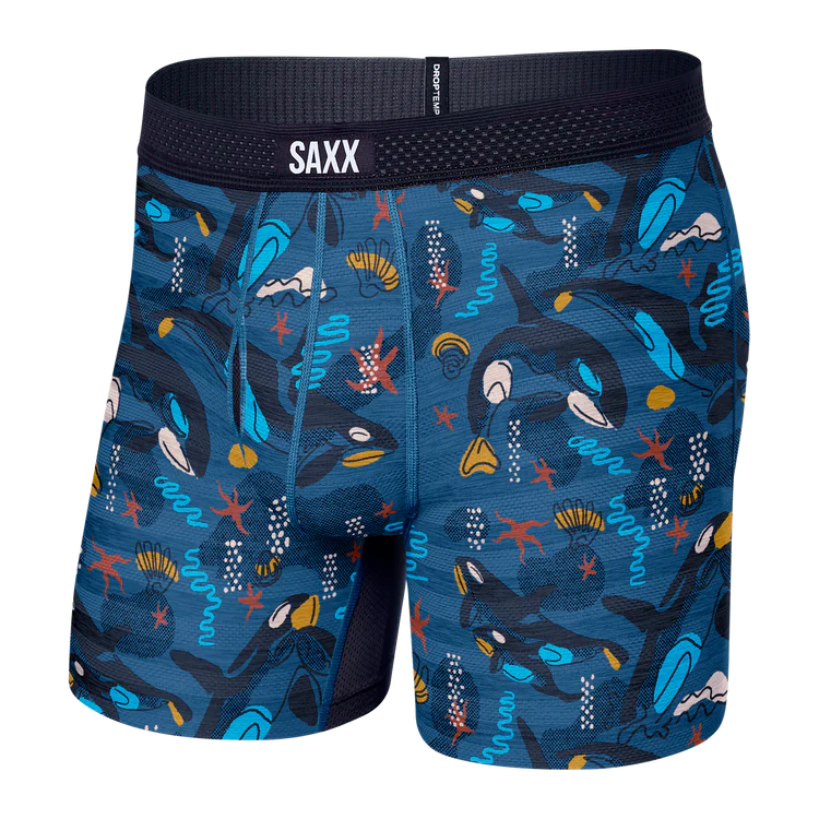 Saxx DropTemp Boxer Brief - Whale Watch