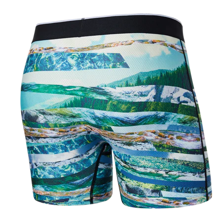 🇨🇦 Saxx Volt Boxer Brief - River Run Strip - Size Small